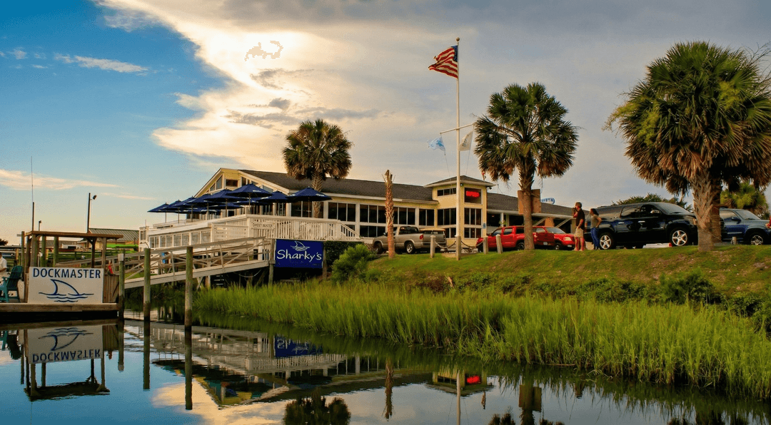 Sharky's waterfront exterior